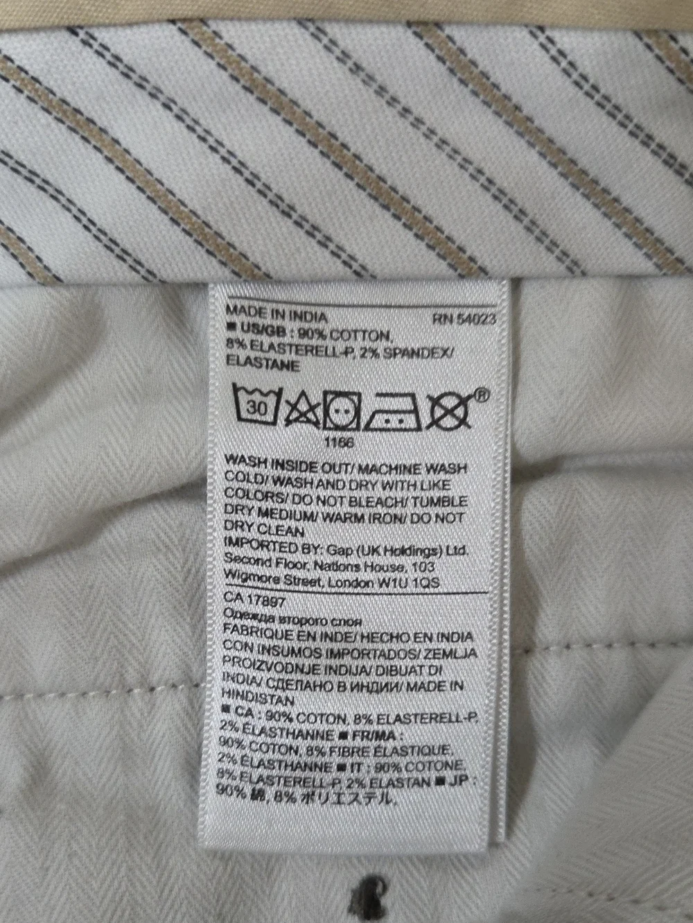 Banana Republic Aiden Slim Fit Chino Pants Khaki 32x32 Preowned Frayed Hem